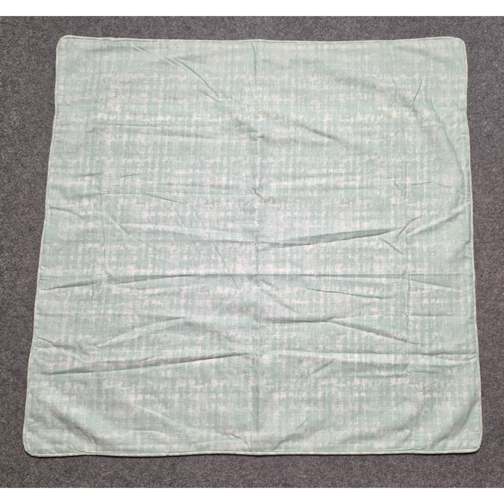 C&F Enterprises Seafoam Green White Euro Pillow Sham 26x26 Cotton Crosshatch